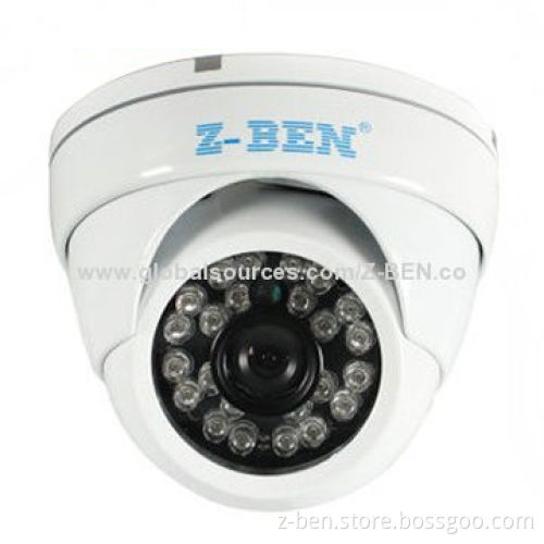 Metal Dome Camera with 420 to 1200TVL Resolution and 30m IR Distance